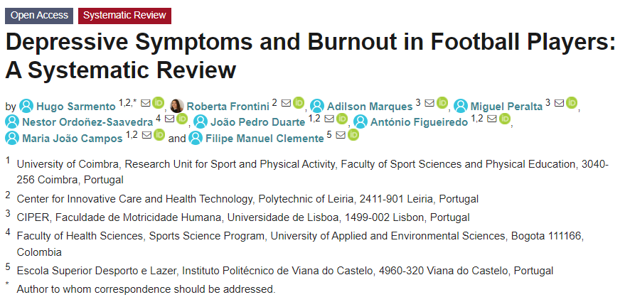 Read more about the article Depressive symptoms and burnout in football players