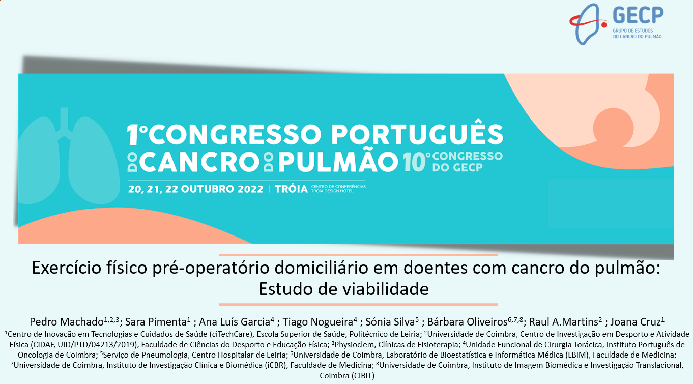 Read more about the article Researchers at ciTechCare were awarded at the 1st Portuguese Congress in Lung Cancer